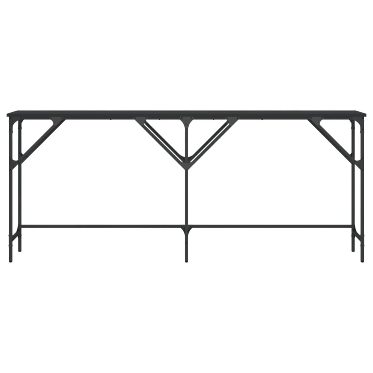 vidaXL Stolik konsolowy, czarny, 180x29x75 cm
