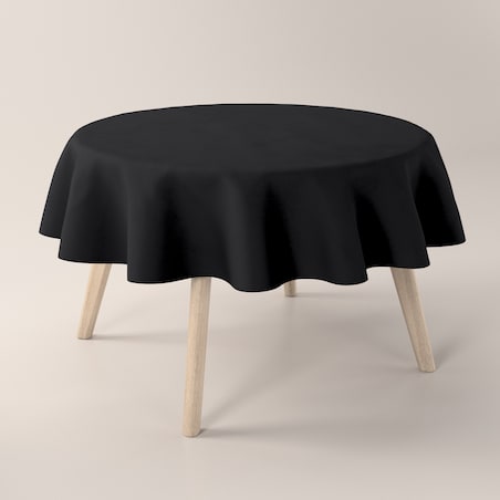 Obrus okrągły 130 x 130 cm czarny