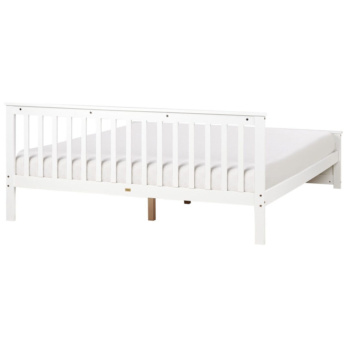 Łóżko OLENDON 180 x 200 cm Drewno Biały