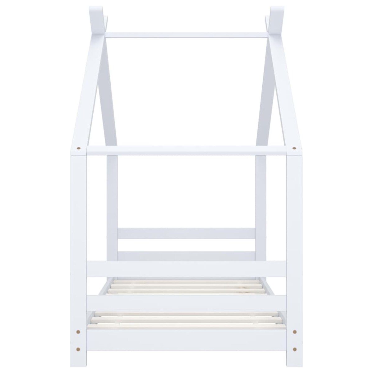 vidaXL Rama łóżka dziecięcego, biała, lite drewno sosnowe, 80 x 160 cm