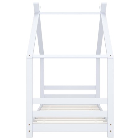 vidaXL Rama łóżka dziecięcego, biała, lite drewno sosnowe, 80 x 160 cm