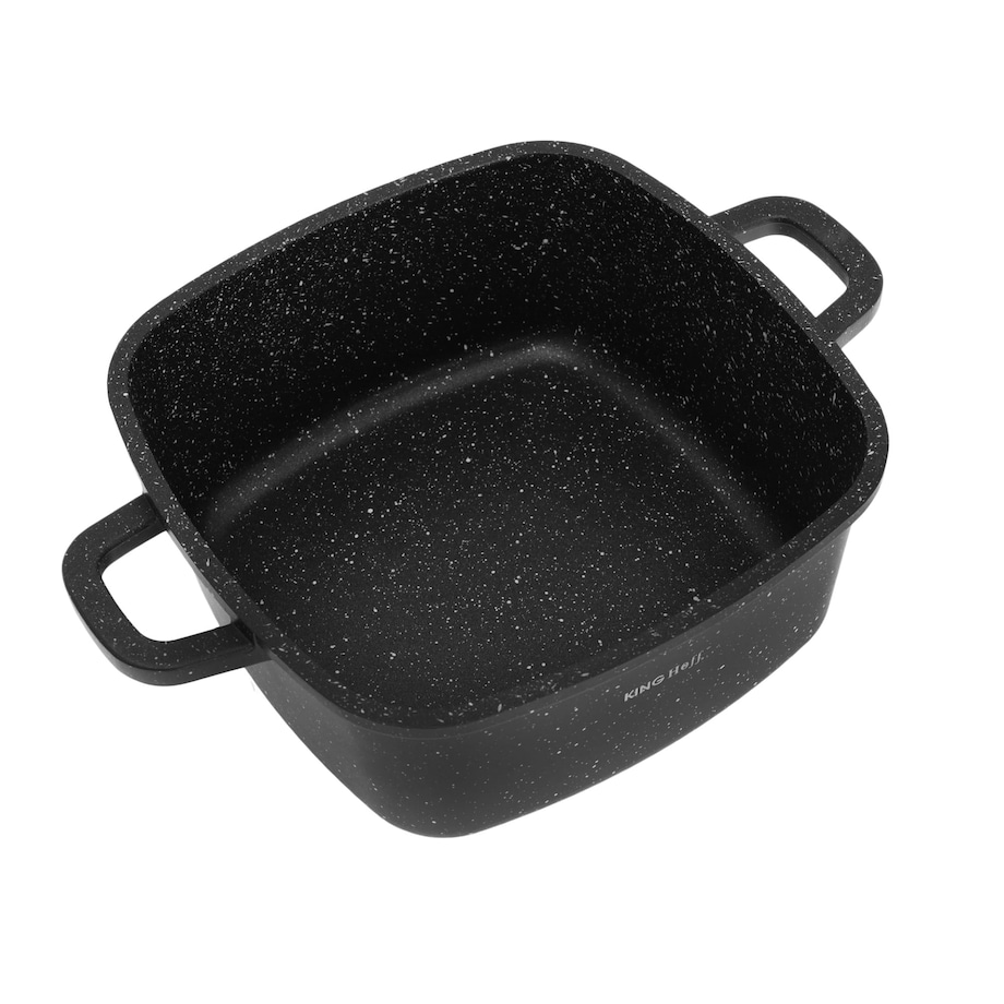 Garnek kwadratowy Z powłoką marmurową 2.8L 20cm indukcja gaz KINGHOFF