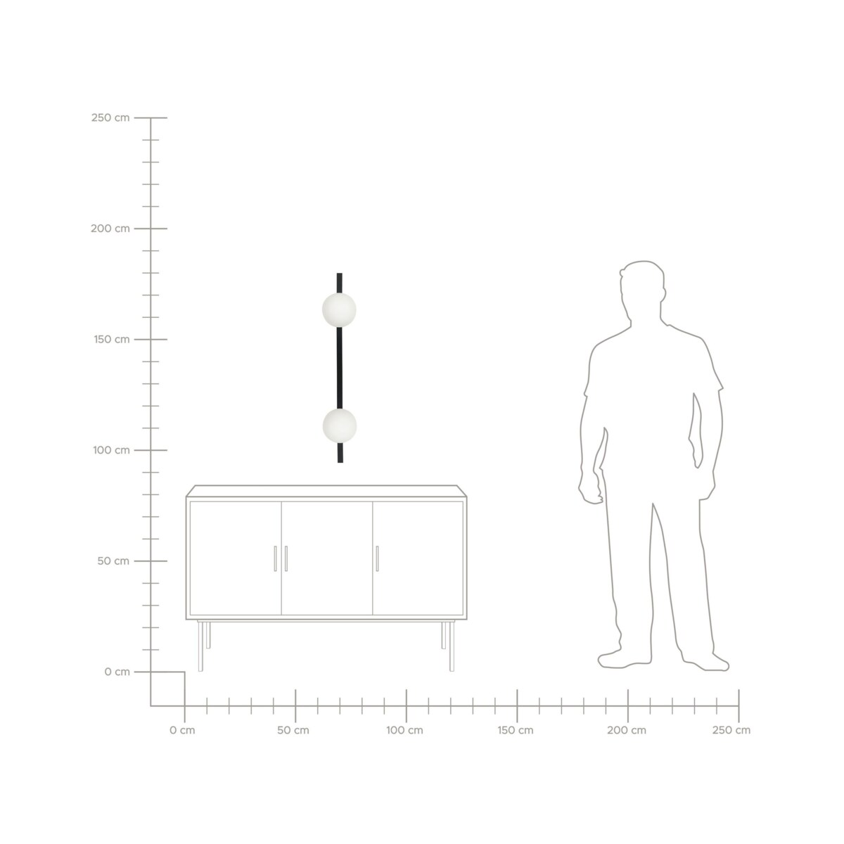 Lampa ścienna ISABELLA Metal Czarny