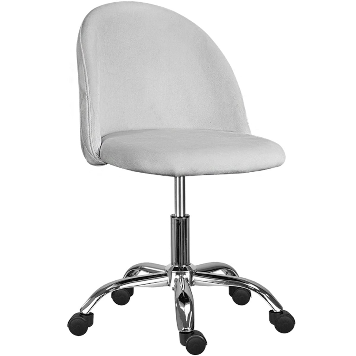 Fotel biurowy welurowy nowoczesny szary