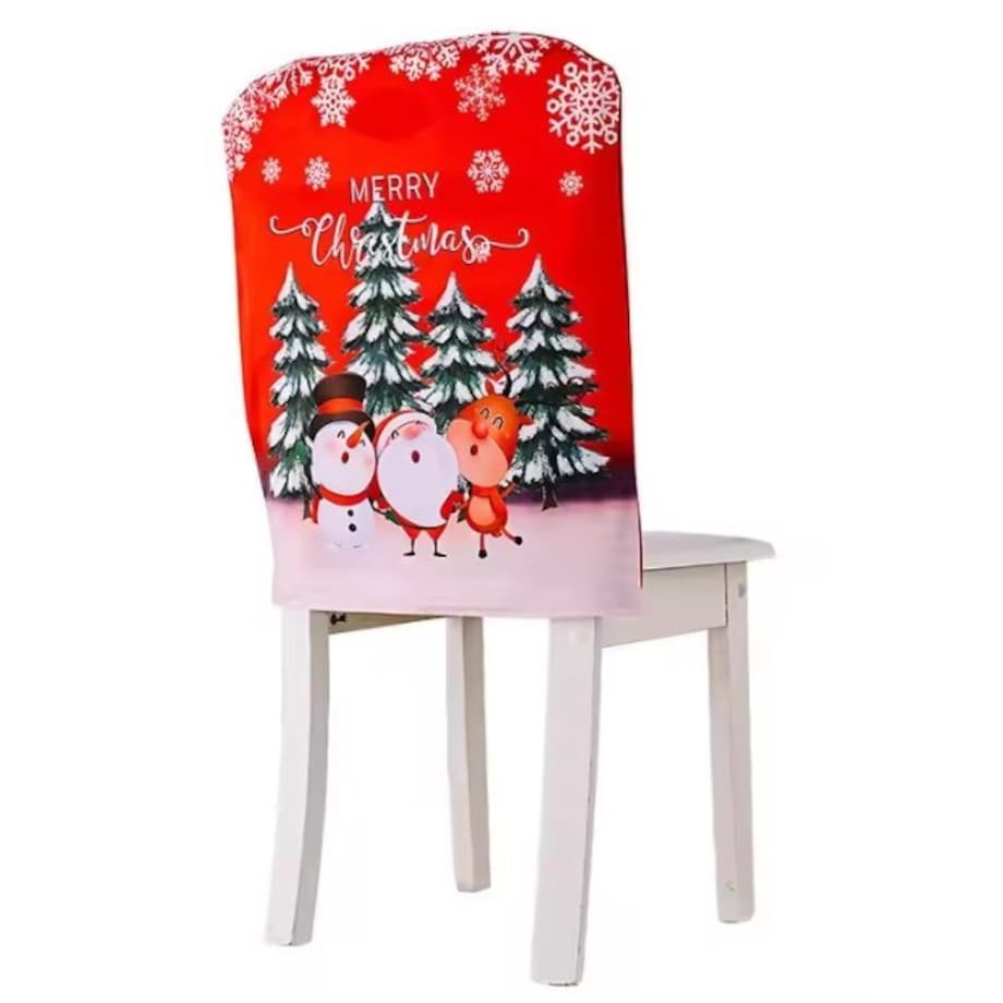 Pokrowiec Na Krzesło Ozdoba Świąteczna Mikołaj Bałwan Renifer