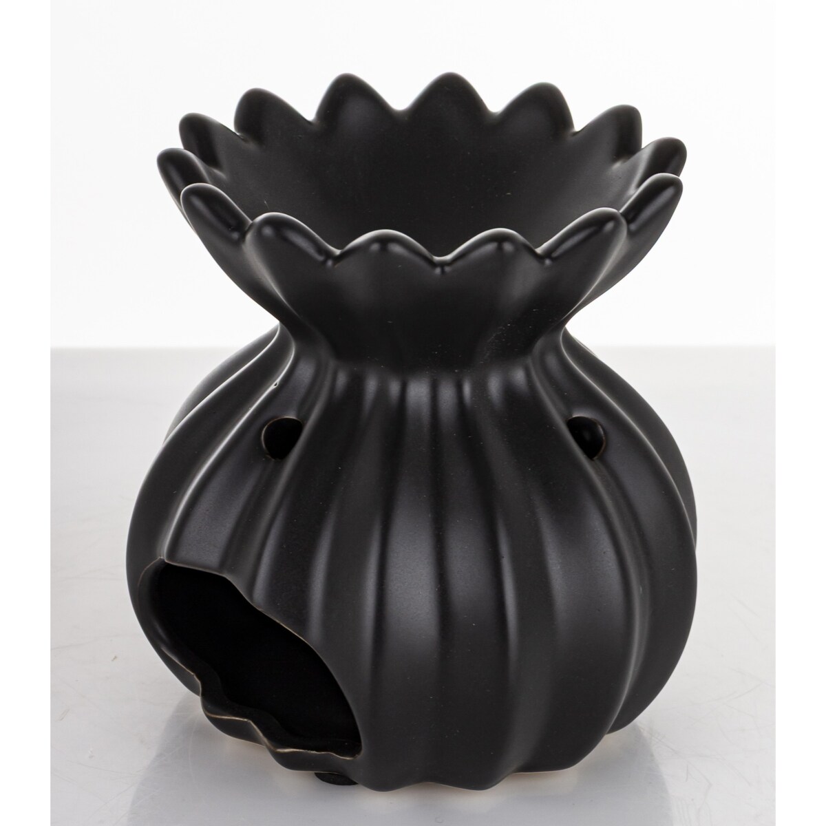 Kominek zapachowy ceramiczny 12x9x7 cm LAMPADINA czarna