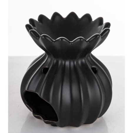 Kominek zapachowy ceramiczny 12x9x7 cm LAMPADINA czarna
