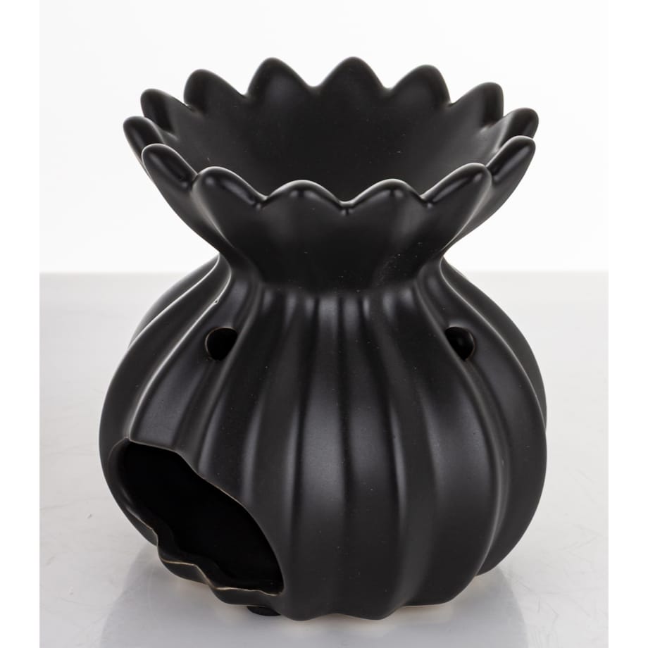 Kominek zapachowy ceramiczny 12x9x7 cm LAMPADINA czarna