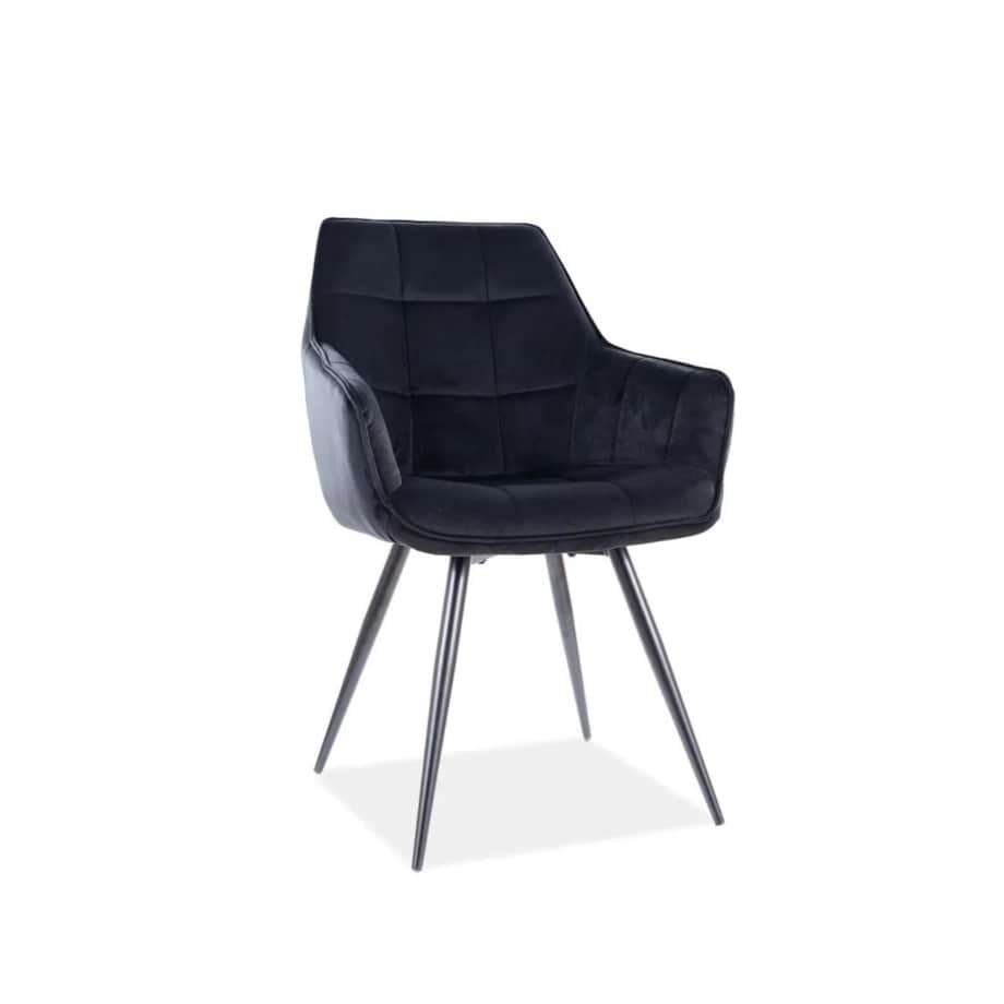 Krzesło LILIA VELVET czarne