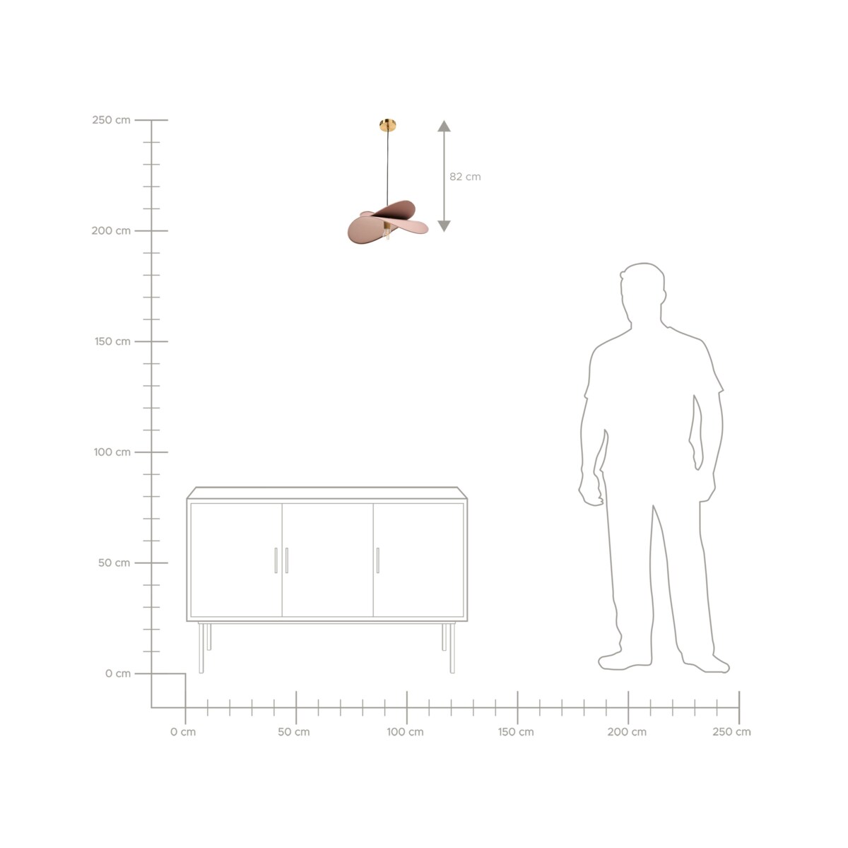 Lampa wisząca MASCOTA Len Brązowy