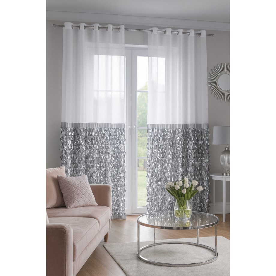 firana "luna crystal" laser 500x250 cm