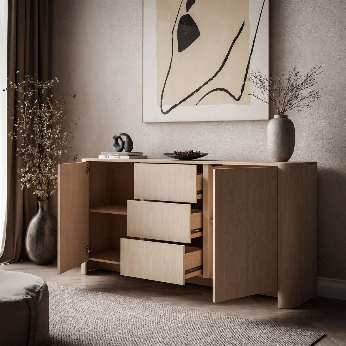 Komoda z szufladami DESTINY II KSZ-168, dab vicenza