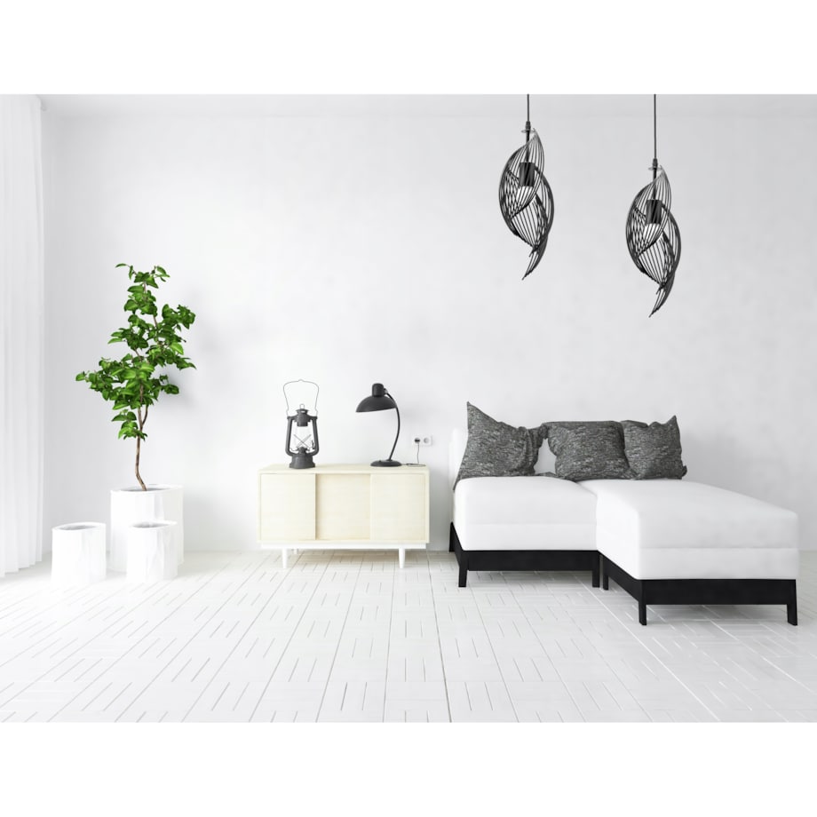 Lampa Wisząca Metalowa Industrialna Black Gold E27