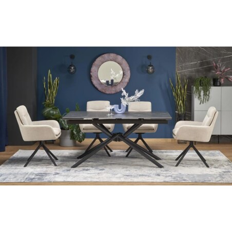 Krzesło tapicerowane K536 beżowe obracane