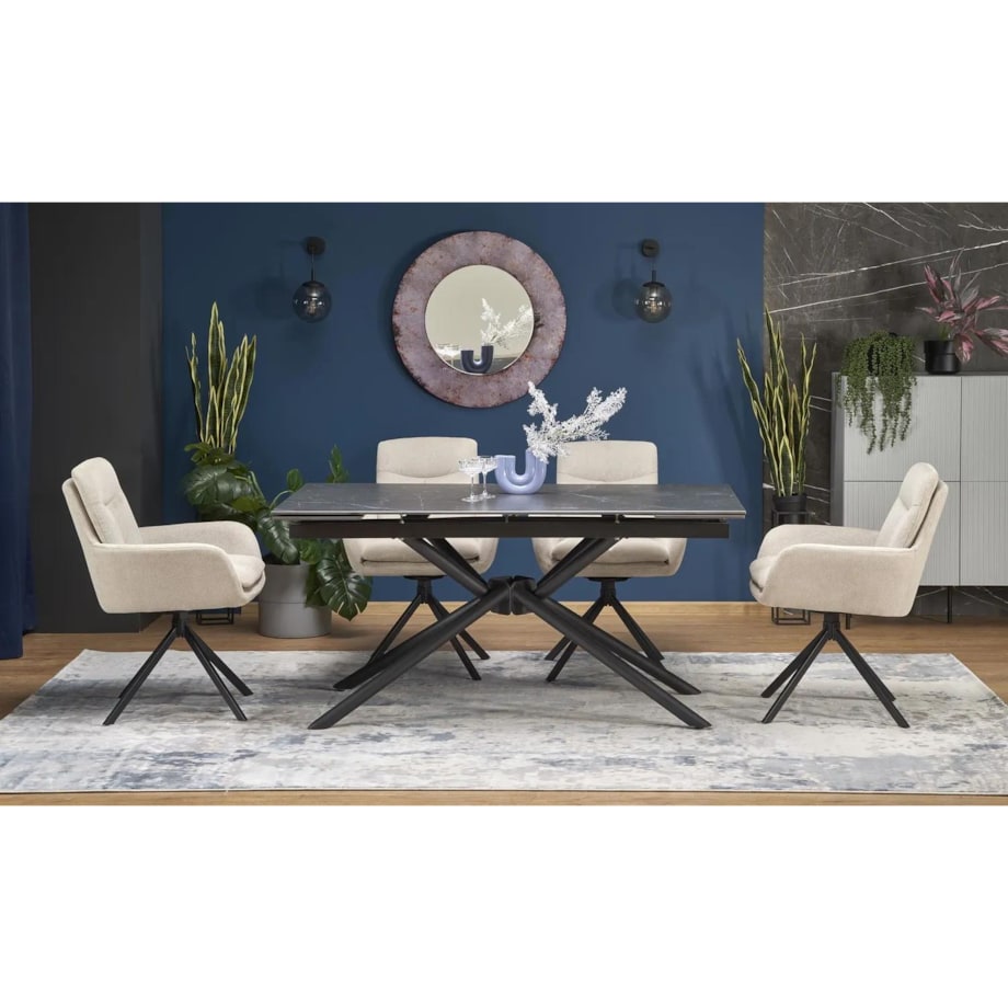 Krzesło tapicerowane K536 beżowe obracane