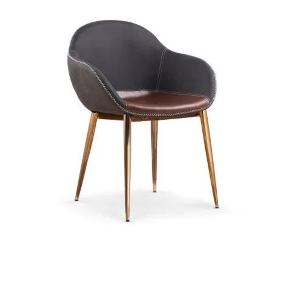 Krzesło tapicerowane K304 ciemnoszare/brązowe