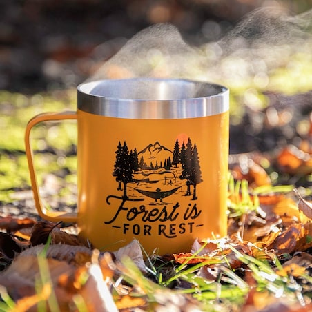 Kubek turystyczny / dwuścienny - Beaver - żółty - Alaskan Maker