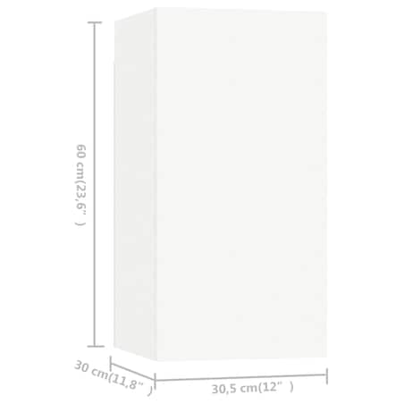 vidaXL 4-cz. zestaw szafek TV, biały, materiał drewnopochodny