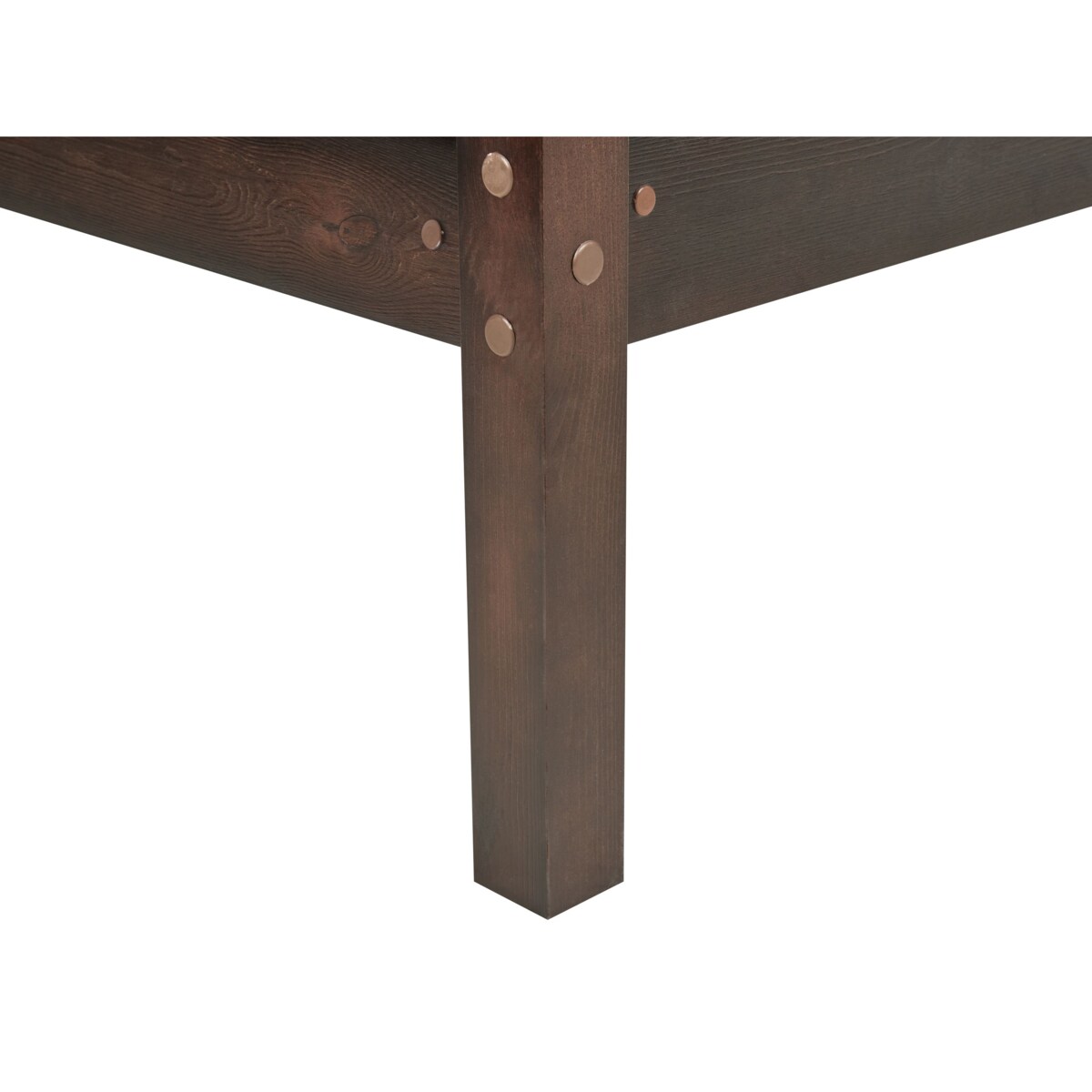 Łóżko piętrowe Drewno sosnowe REVIN 90 x 200 cm Ciemnobrązowy