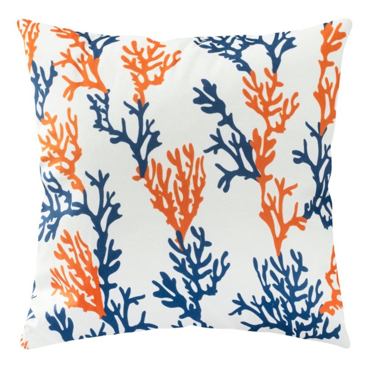 Poszewka dekoracyjna 43x43 biała, morskie koralowce