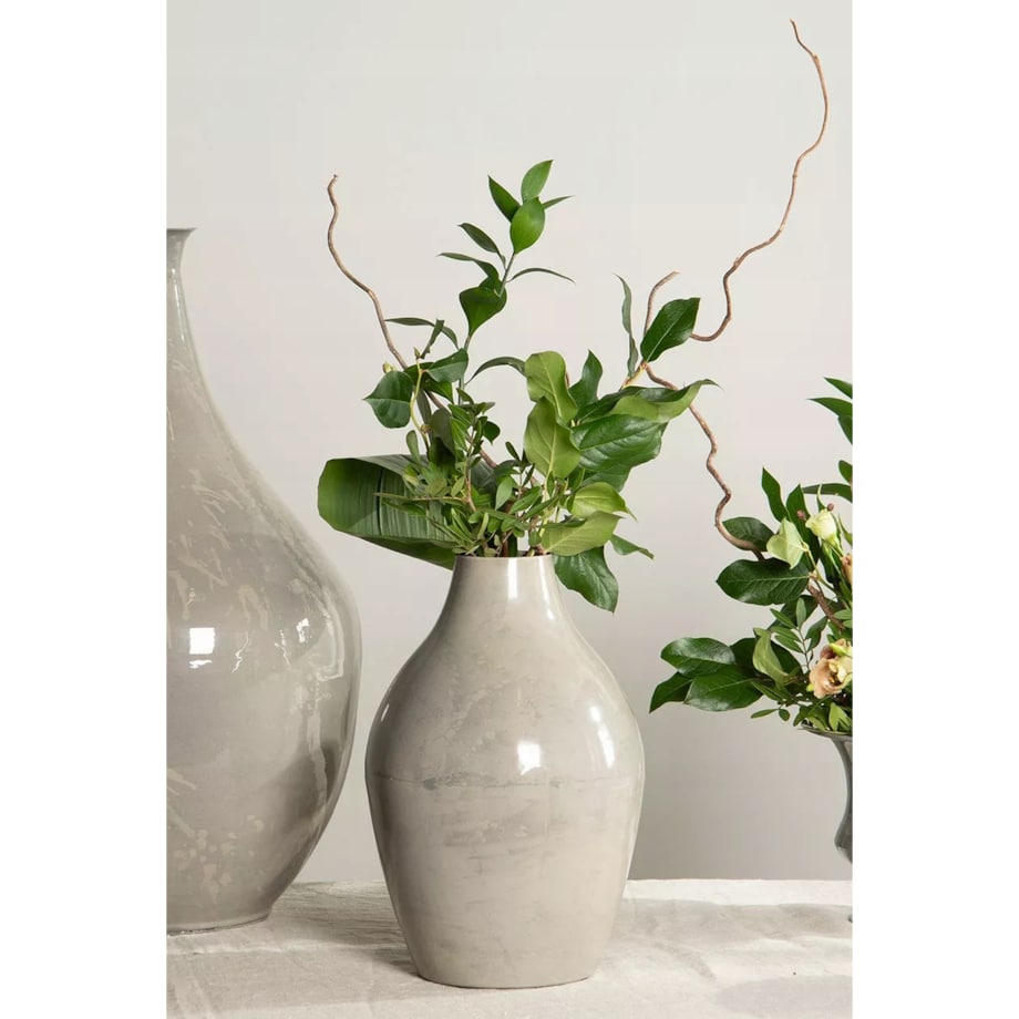 DUŻY WAZON 32cm na kwiaty tulipany metalowy skandynawski do salonu ozdoba