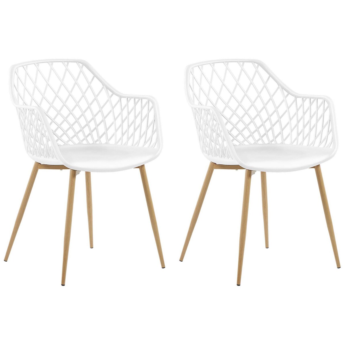 Zestaw 2 krzeseł do jadalni biały NASHUA