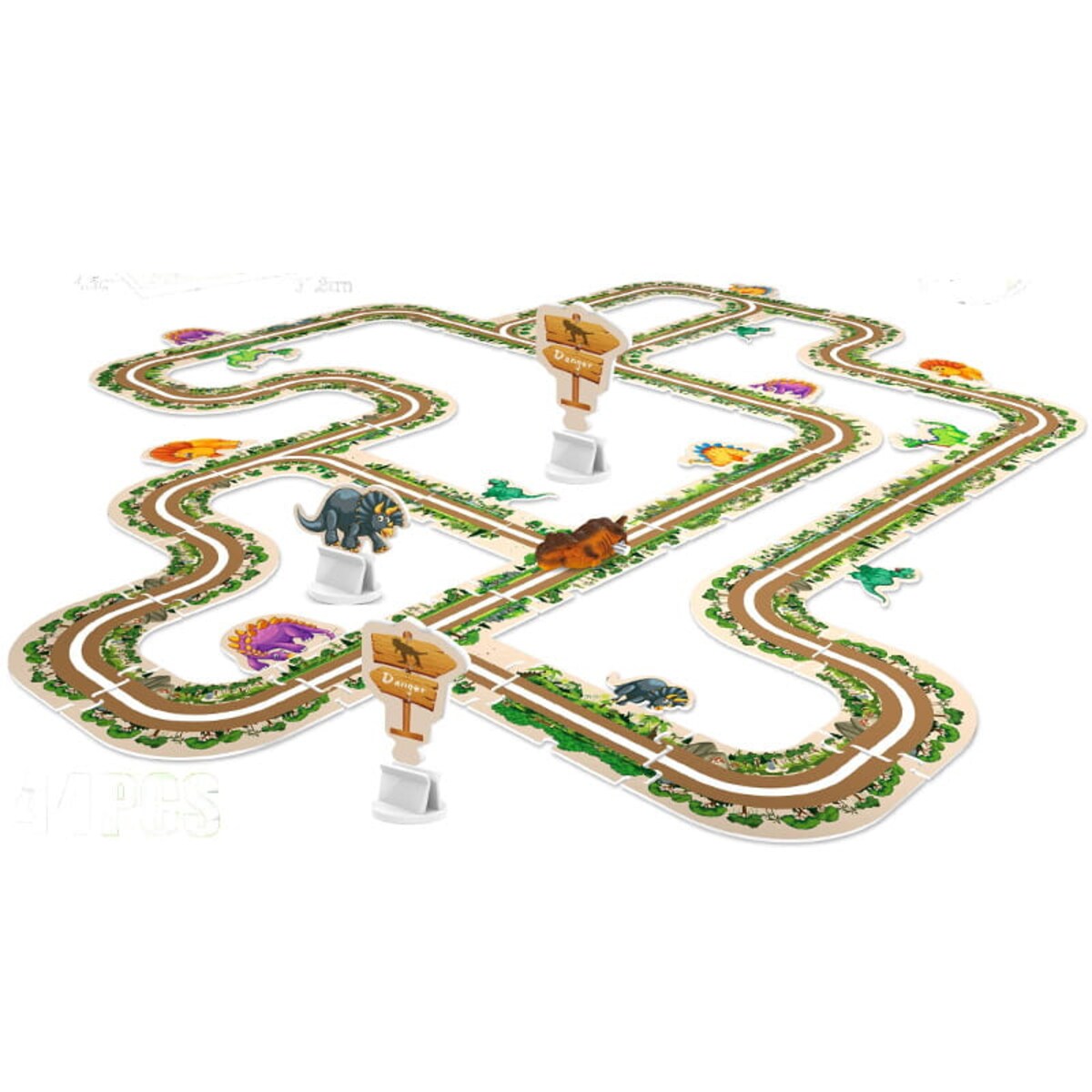 Droga - tor dla samochodów Dinozaury - Puzzle 44 elementy
