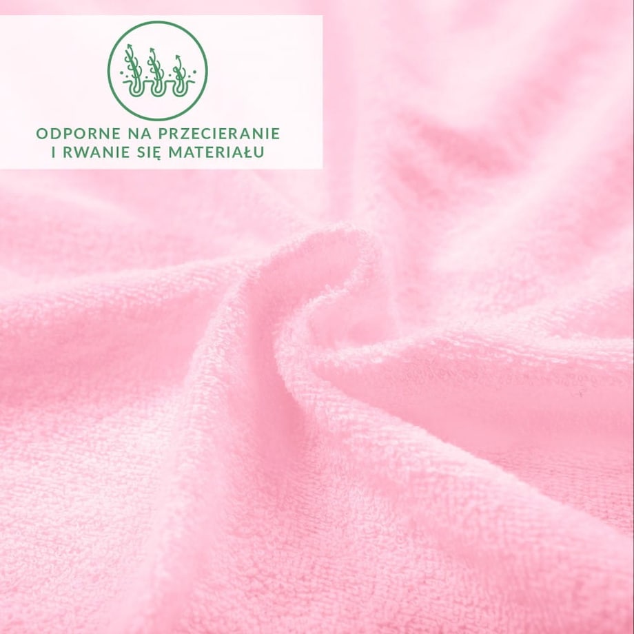 Prześcieradło frotte z gumką 120x200 kolor jasny róż