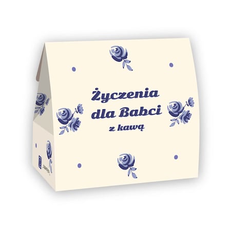 Gotowy zestaw prezentowy Życzenia dla Babci kawa aromatyzowana mielona PREMIUM 5 saszetek MIX różne smaki prezent upominek na Dzień Babci