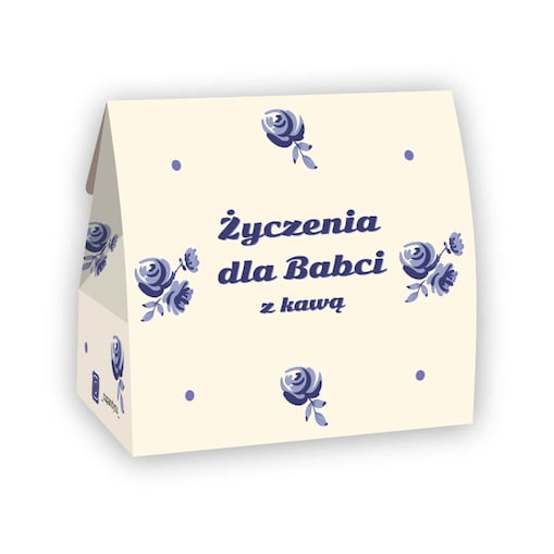 Gotowy zestaw prezentowy Życzenia dla Babci kawa aromatyzowana mielona PREMIUM 5 saszetek MIX różne smaki prezent upominek na Dzień Babci