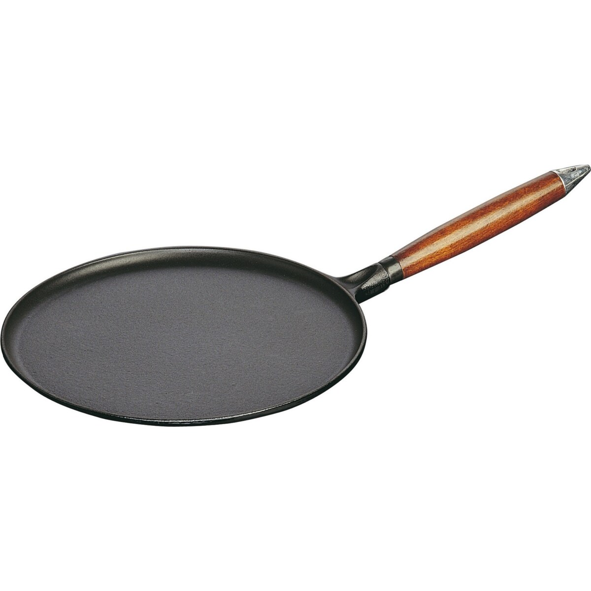 Patelnia do naleśników z drewnianym uchwytem Staub - 28 cm, Czarny
