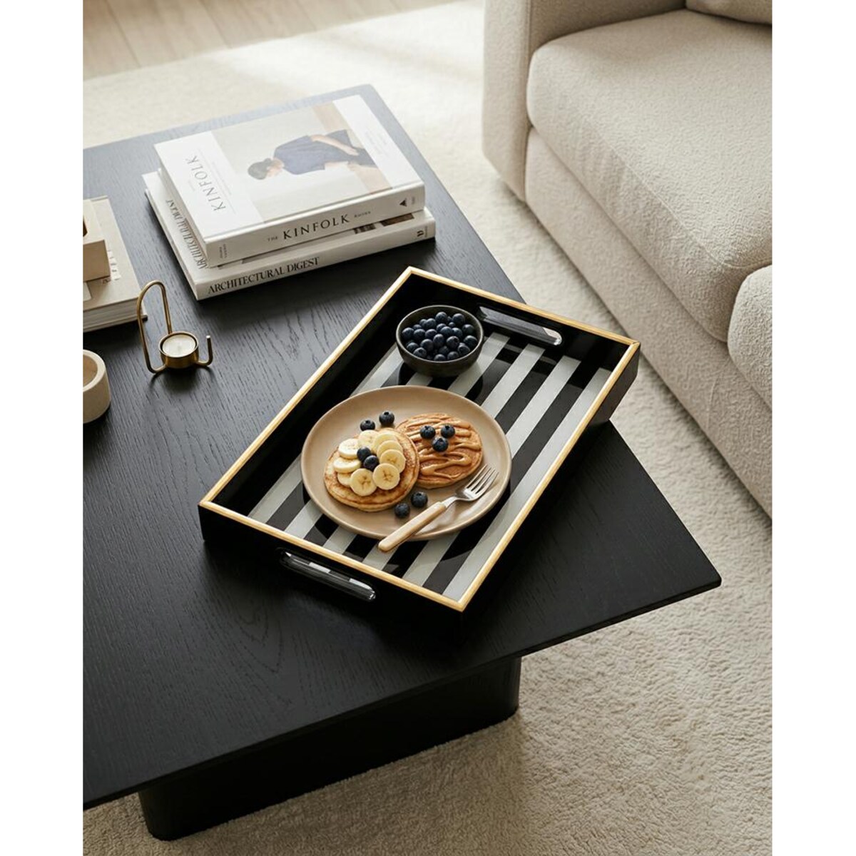 Taca dekoracyjna SHP GRAND biało-czarna