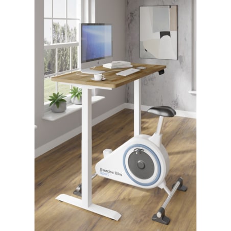 Biurko elektryczne z regulacją BIMotion 2S 140x70 biały/dąb