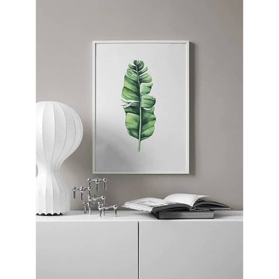 Poster Story, Plakat, Obraz - Liść Bananowca w Akwareli, wymiary 42 x 60 cm