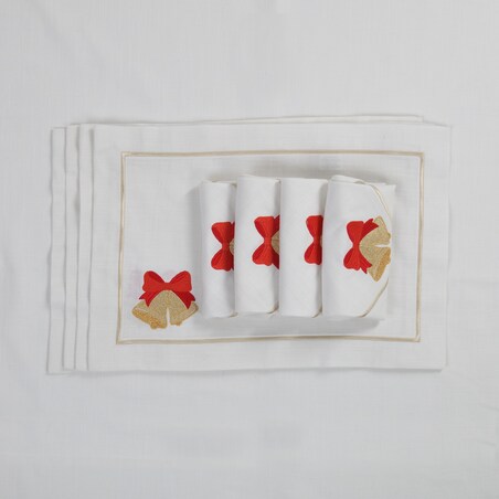 Podkładki Jingle Bells & Christmas Bauble Panama - 4 sztuki