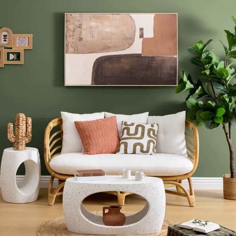 Stolik pomocniczy, boczny, Ø38 cm, tlenek magnezu, Narlon