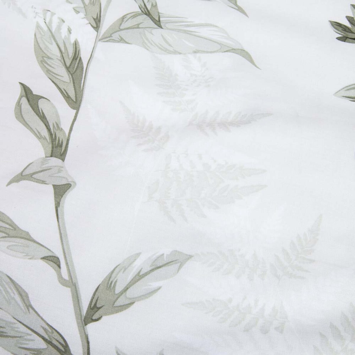 Pościel bawełniana 160x200 Verdea w zielone liście i kwiaty, Cottonlove