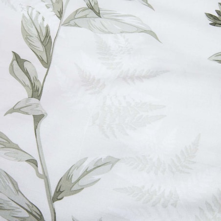 Pościel bawełniana 160x200 Verdea w zielone liście i kwiaty, Cottonlove
