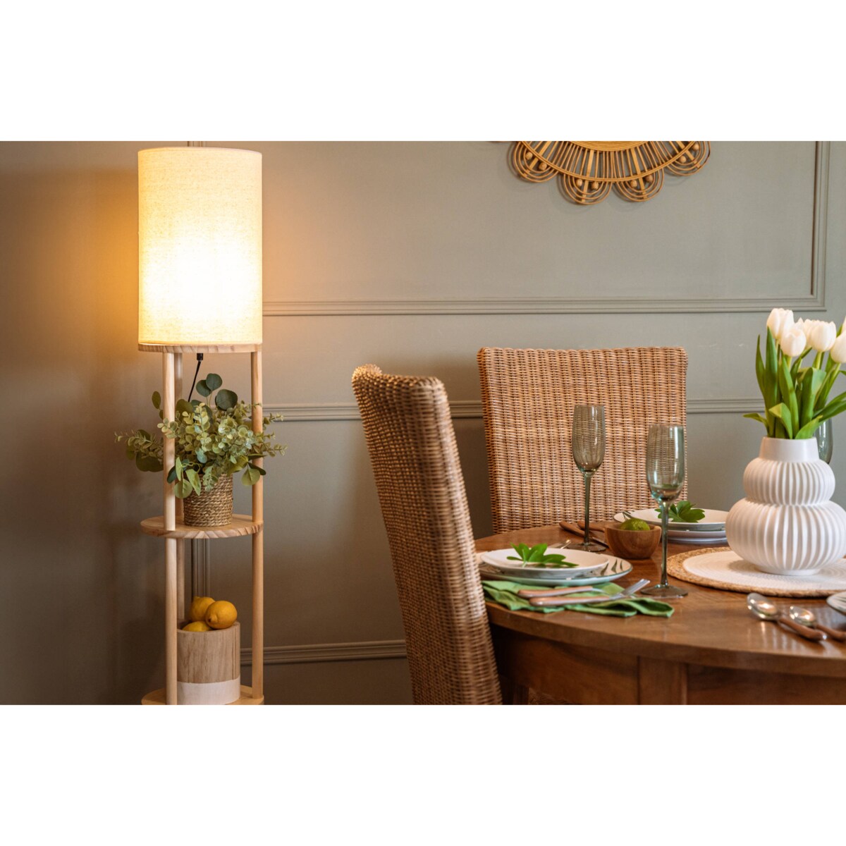 Sztuczne kwiaty jak żywe EUKALIPTUS, Ø 30 cm