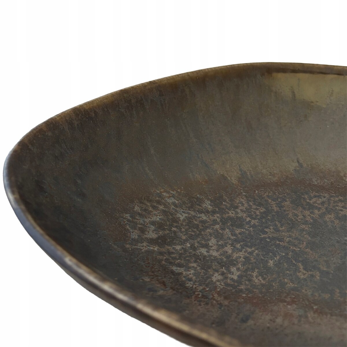 PÓŁMISEK NA PRZEKĄSKI wędliny jajka GŁĘBOKI brązowy owalny ceramiczny 24cm