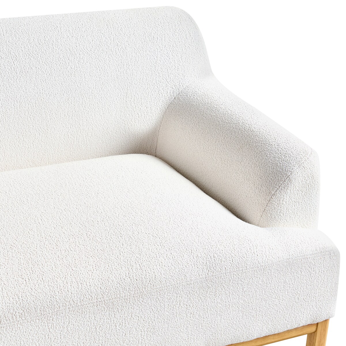 Sofa dla 3 osób SOSJO Boucle Złamana biel