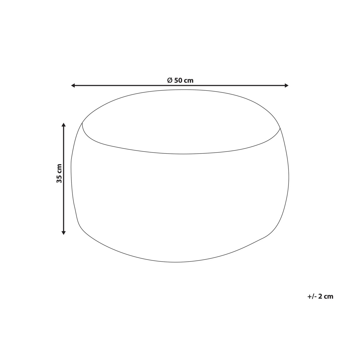 Puf 50 x 35 cm brązowy KANDHKOT