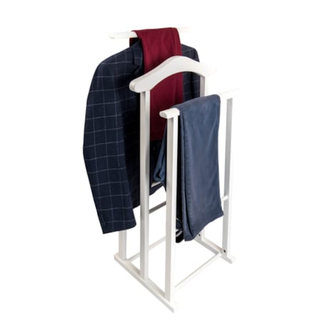 ARREDAMENTI MAXI Stojak na koszule i garnitur - 102 x 35 cm, Biały