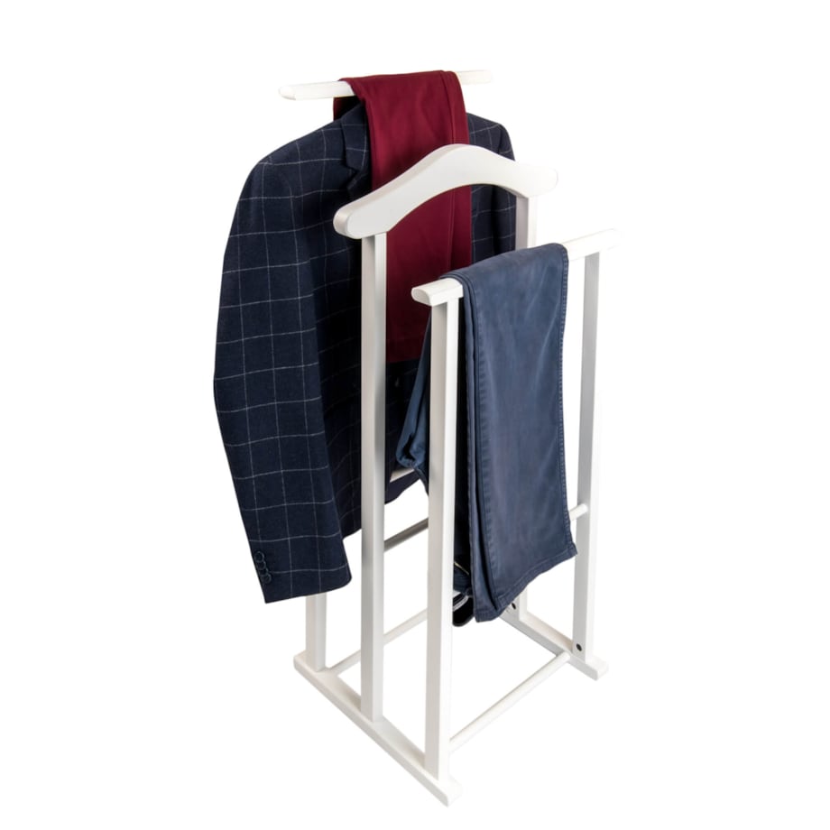 ARREDAMENTI MAXI Stojak na koszule i garnitur - 102 x 35 cm, Biały