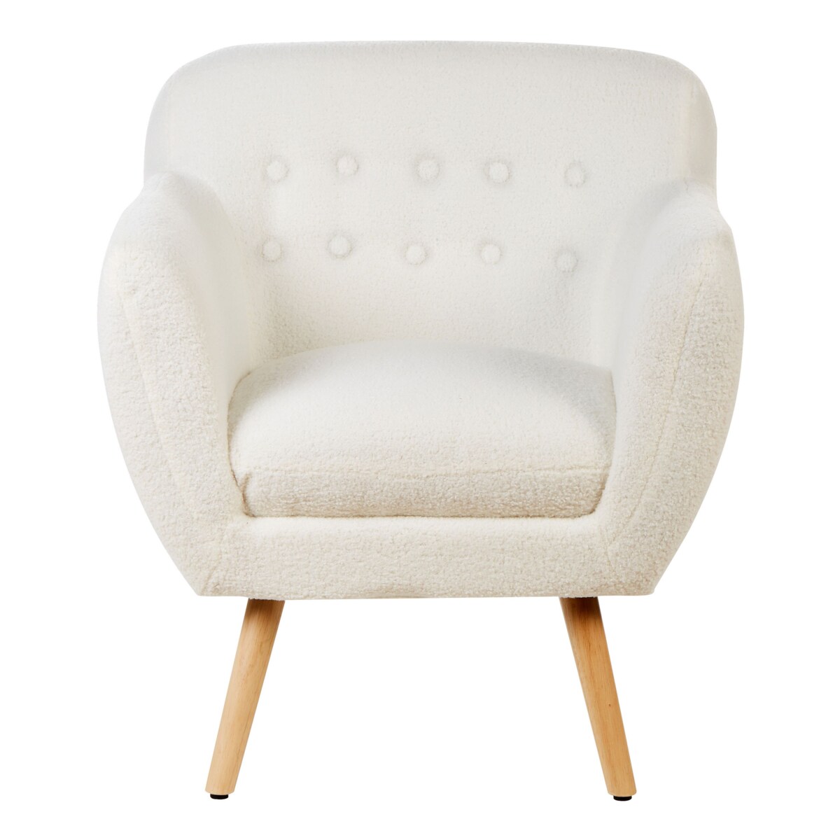 Boucle Fotel Biały MELBY