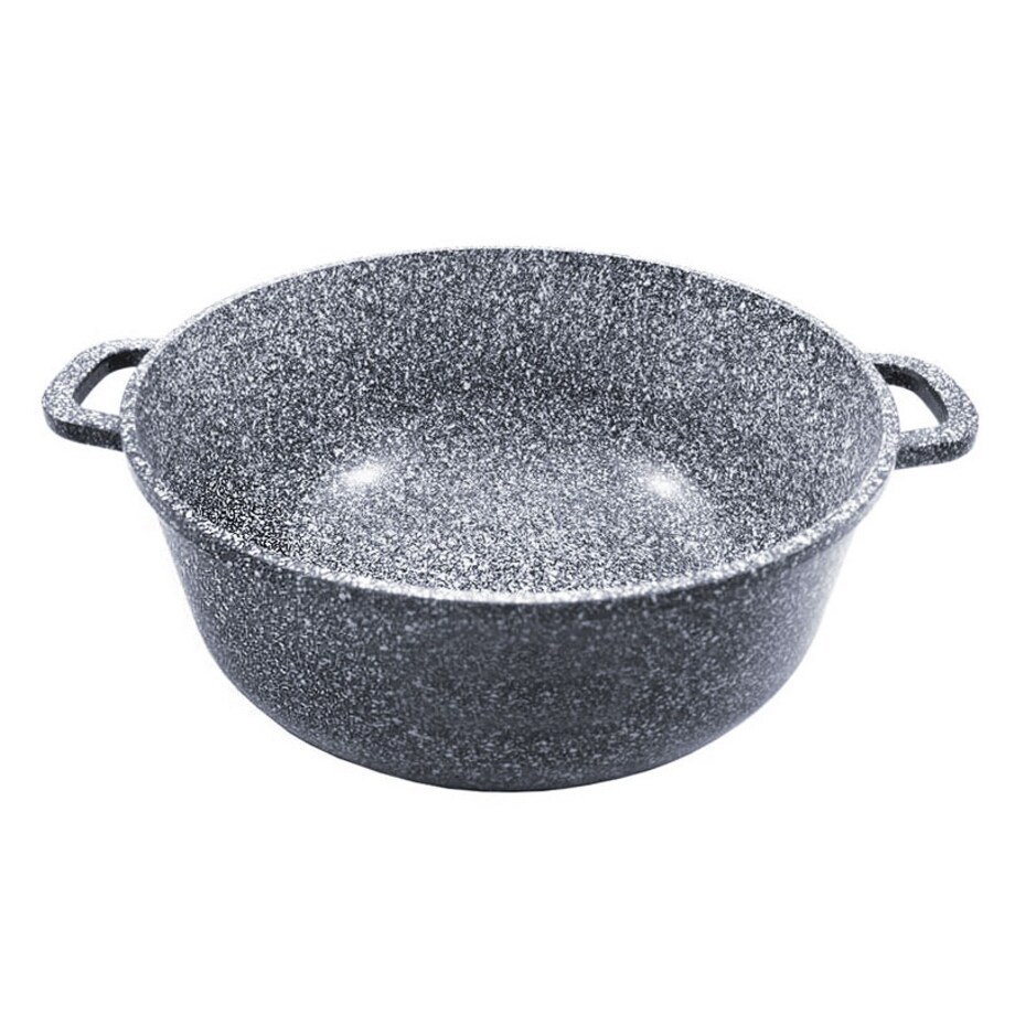 Garnek z powłoką marmurową marmurkowy szary indukcja gaz 6.5L 28cm KLAUSBERG
