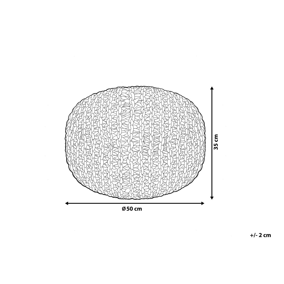 Puf 50 x 35 cm ciemnoniebieski CONRAD