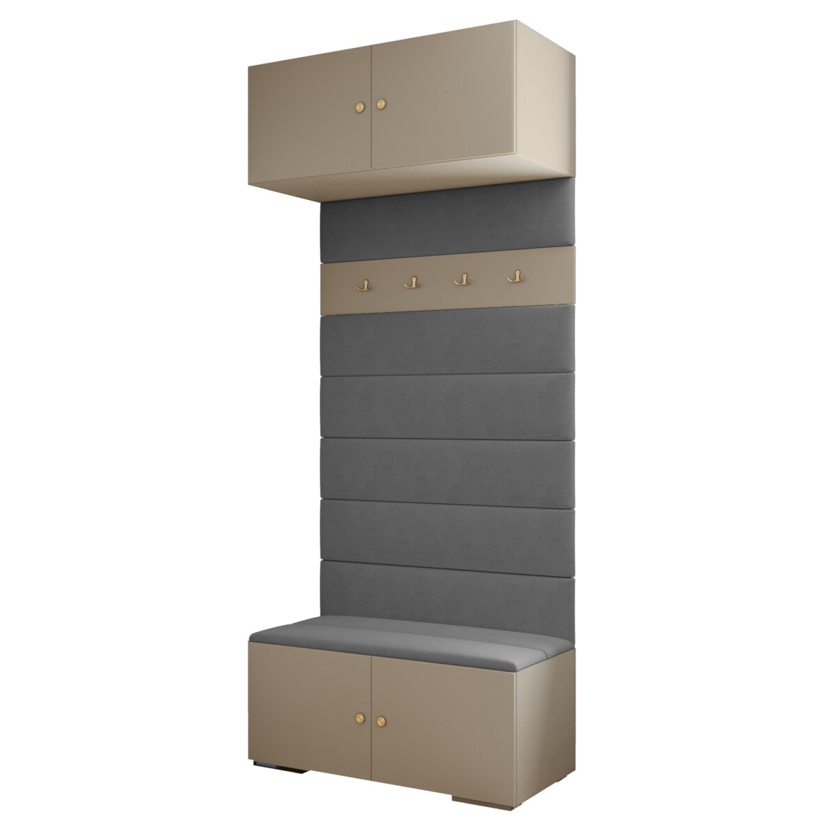 Garderoba do przedpokoju INOVA 2 kaszmir+złoty+manila16