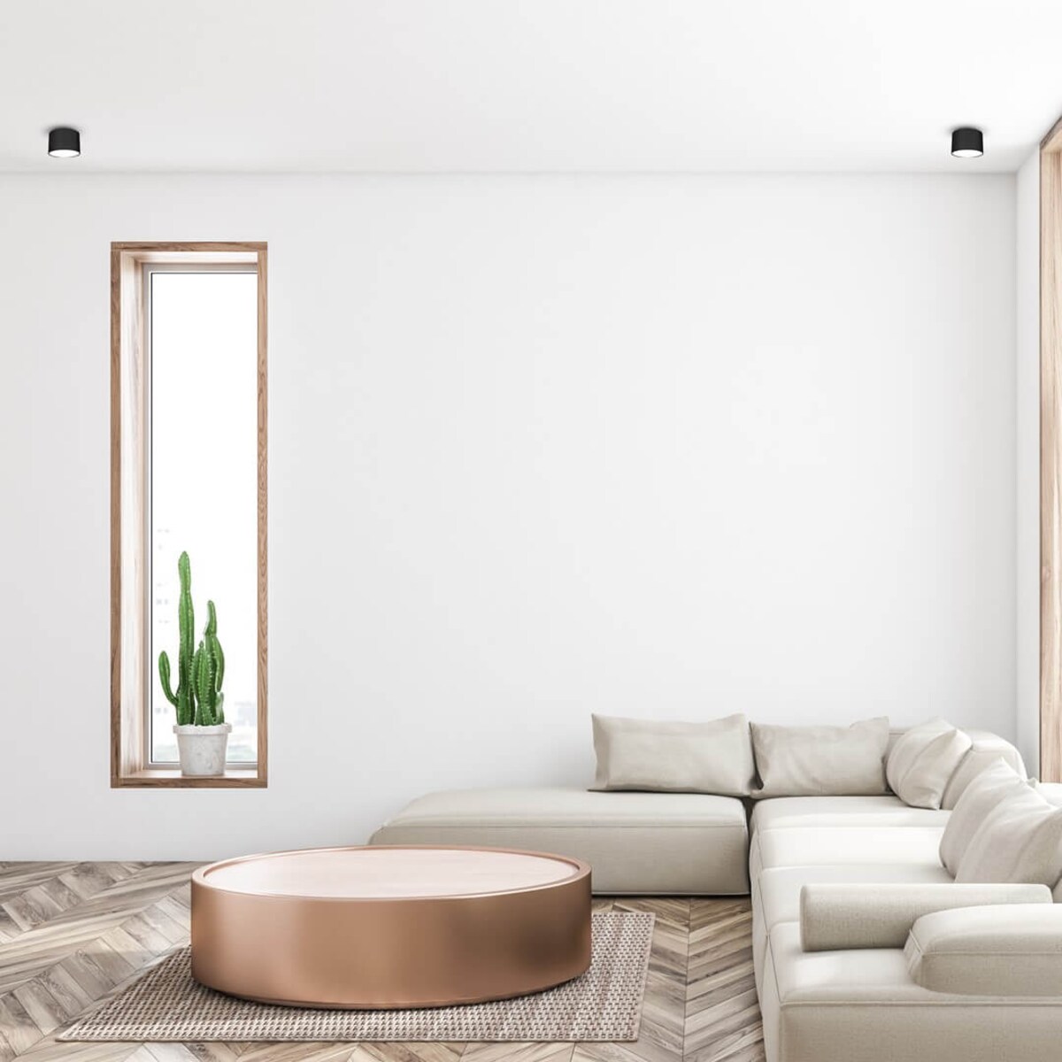 Sufitowa lampa minimalistyczna Dixie plafon do holu czarny