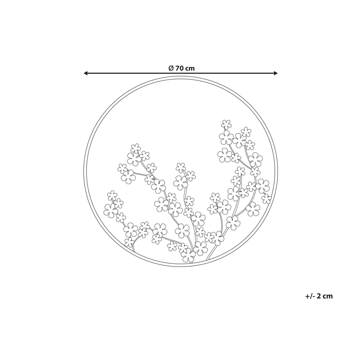 Dekoracja ścienna czarna STRONTIUM